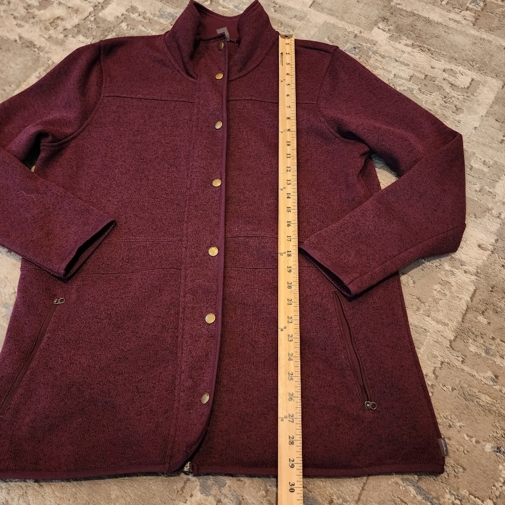 Eddie Bauer Purple sweater jacket button front women's size XL - Picture 13 of 16